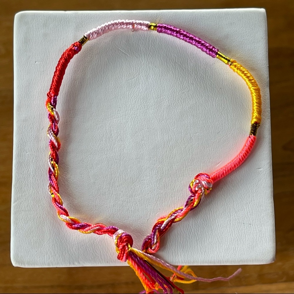 Handmade cotton floss friendship bracelets